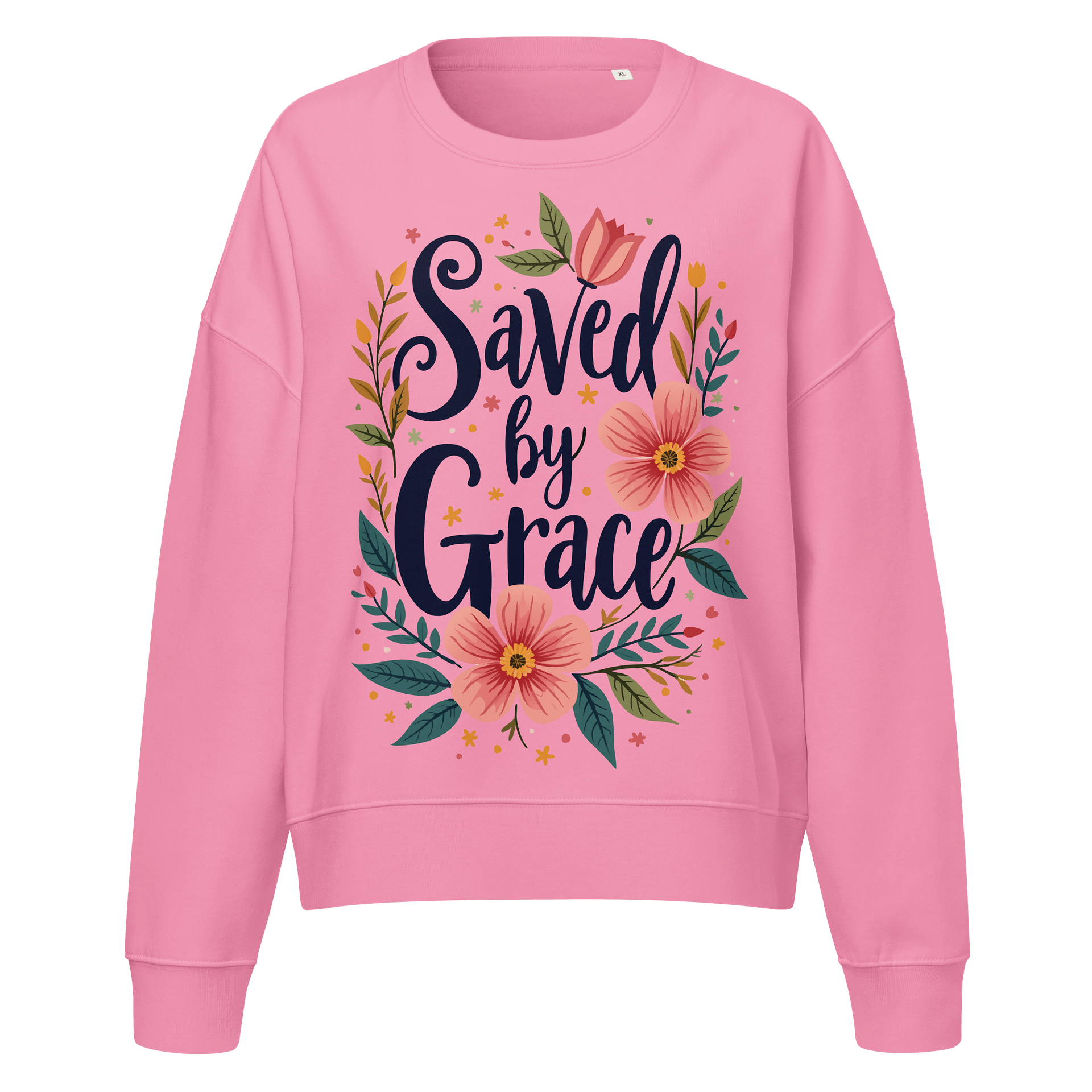 Saved By Grace Women's Organic Crewneck Sweatshirt product image (2)