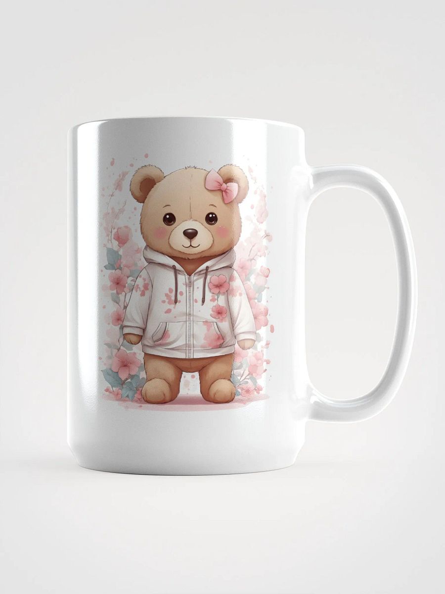 Floral Teddy Bear White Glossy Mug product image (1)