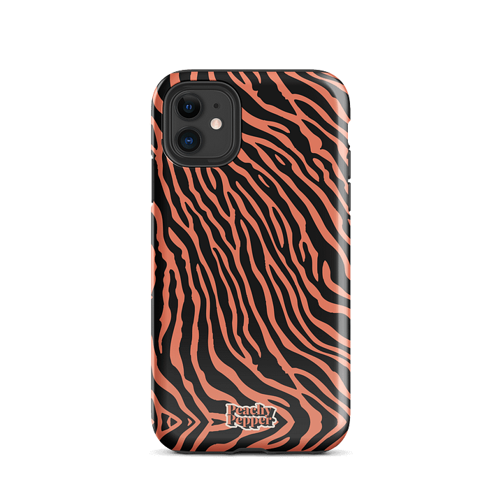 Coral Tiger Stripe iPhone Tough Case product image (2)