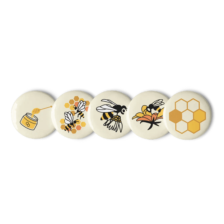 Honeycomb Delight Pin Button Set product image (1)