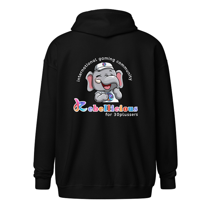 Zip Hoodie Laughing Rebelphant Backside print product image (1)