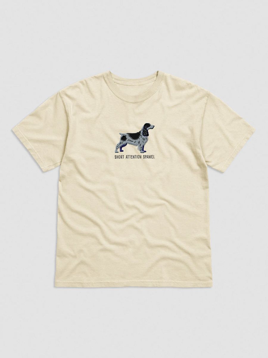 Short Attention Spaniel T-Shirt(Embroidered) of a Field Spaniel(Blue Roan) product image (41)
