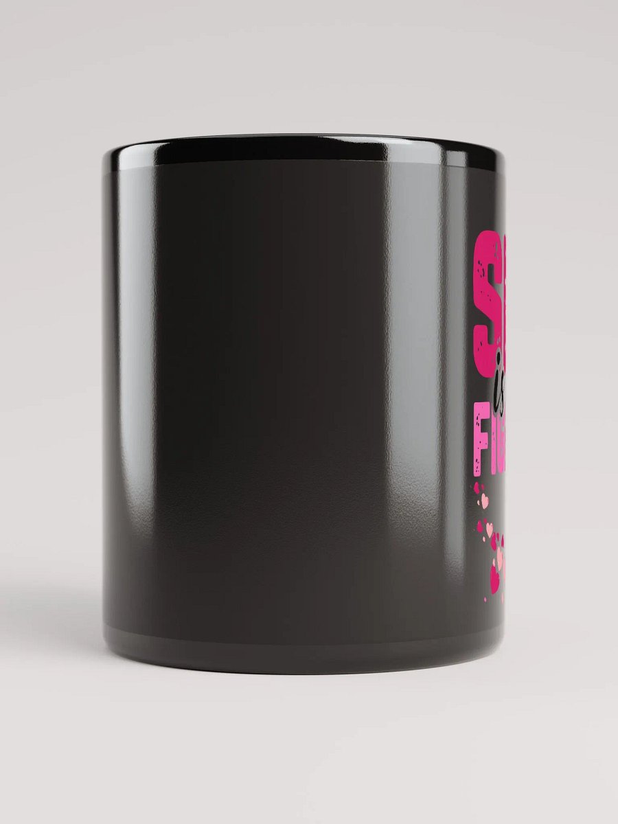SHE is a FIGHTER Pink Ribbon Mug (Black) product image (9)
