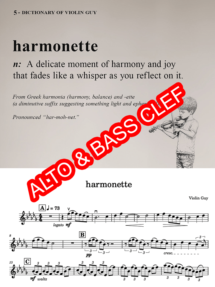 harmonette - Alto & Bass Clef product image (1)