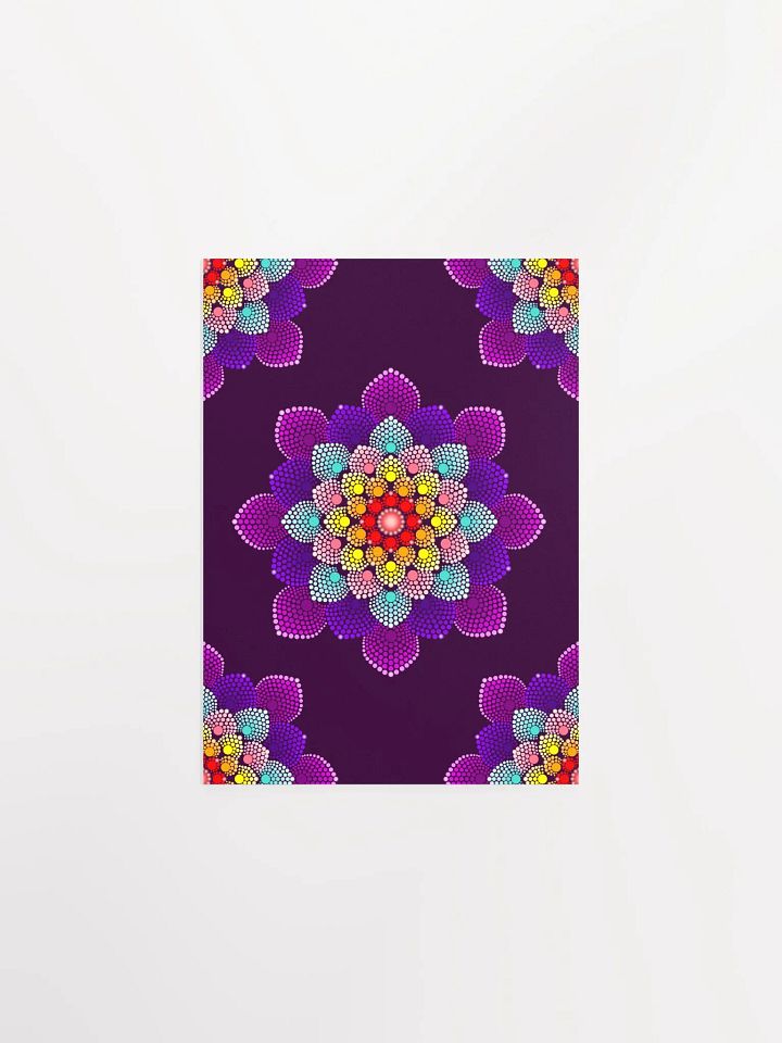 Simple Colorful Dot Mandala Enhanced Matte Paper Poster product image (4)