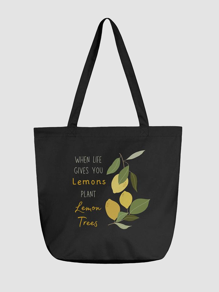 Eco-Friendly Lemon Tote Bag - Black product image (1)
