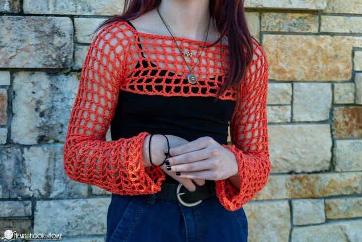 Chloe Mesh Sleeves Top Crochet Pattern product image (3)