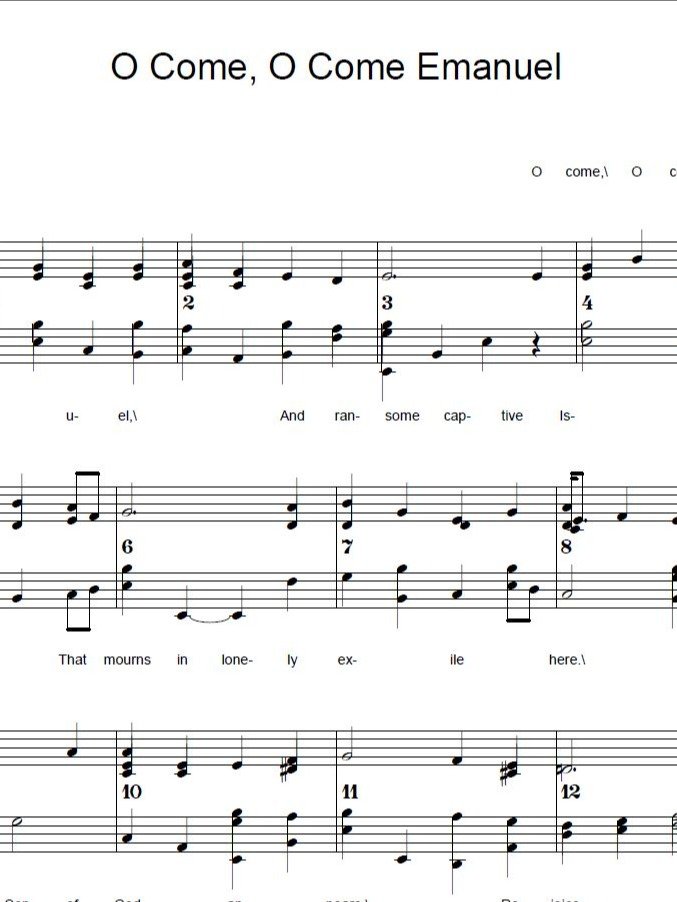 O Come, O Come Emanuel - Christmas - Piano sheet music product image (1)