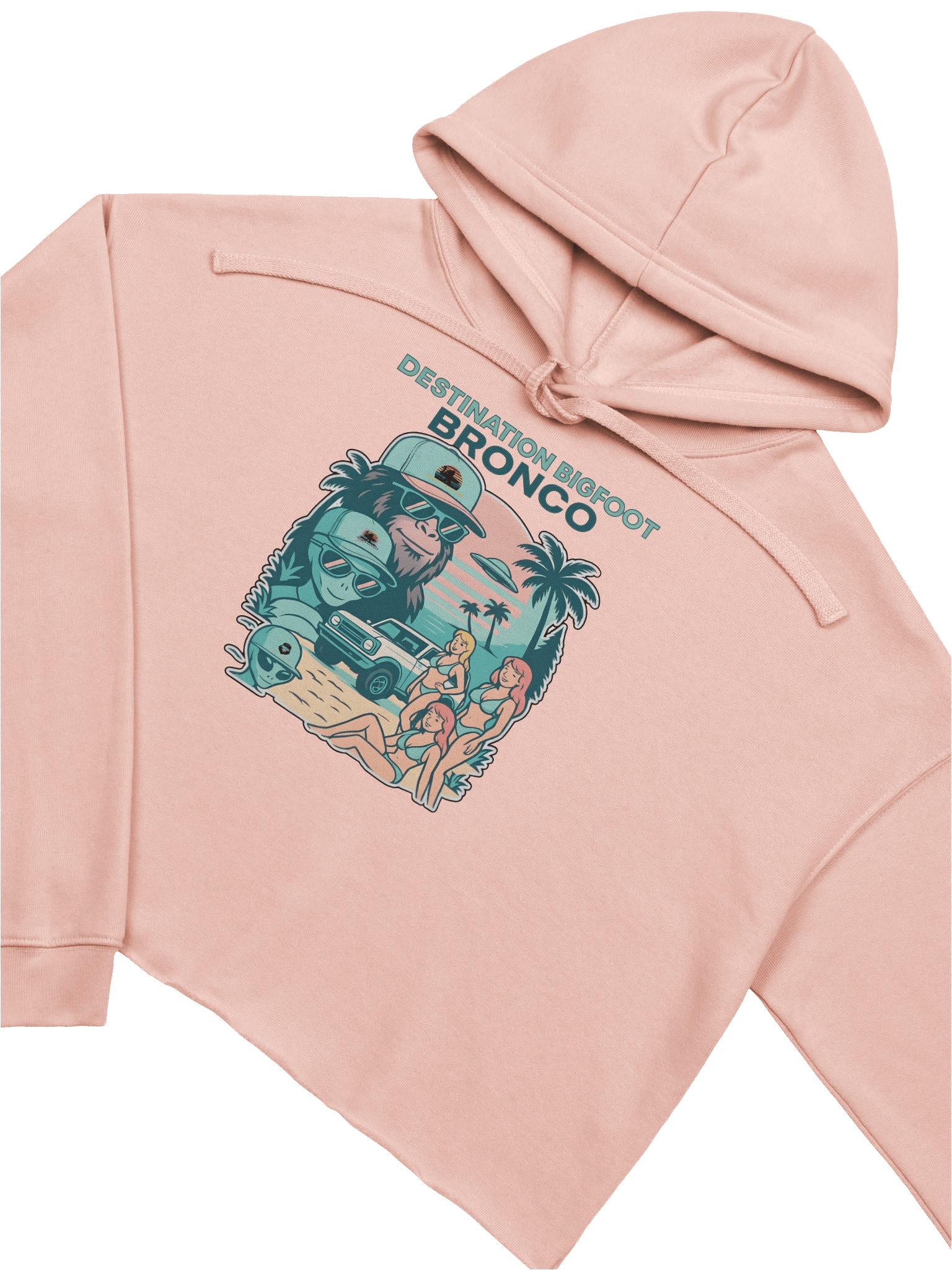 Destination Bigfoot Bronco Legends Of Sunset Best Friend's Bella+Canvas Fleece Women's Crop Hoodie (Multiple Colors Available) product image (12)