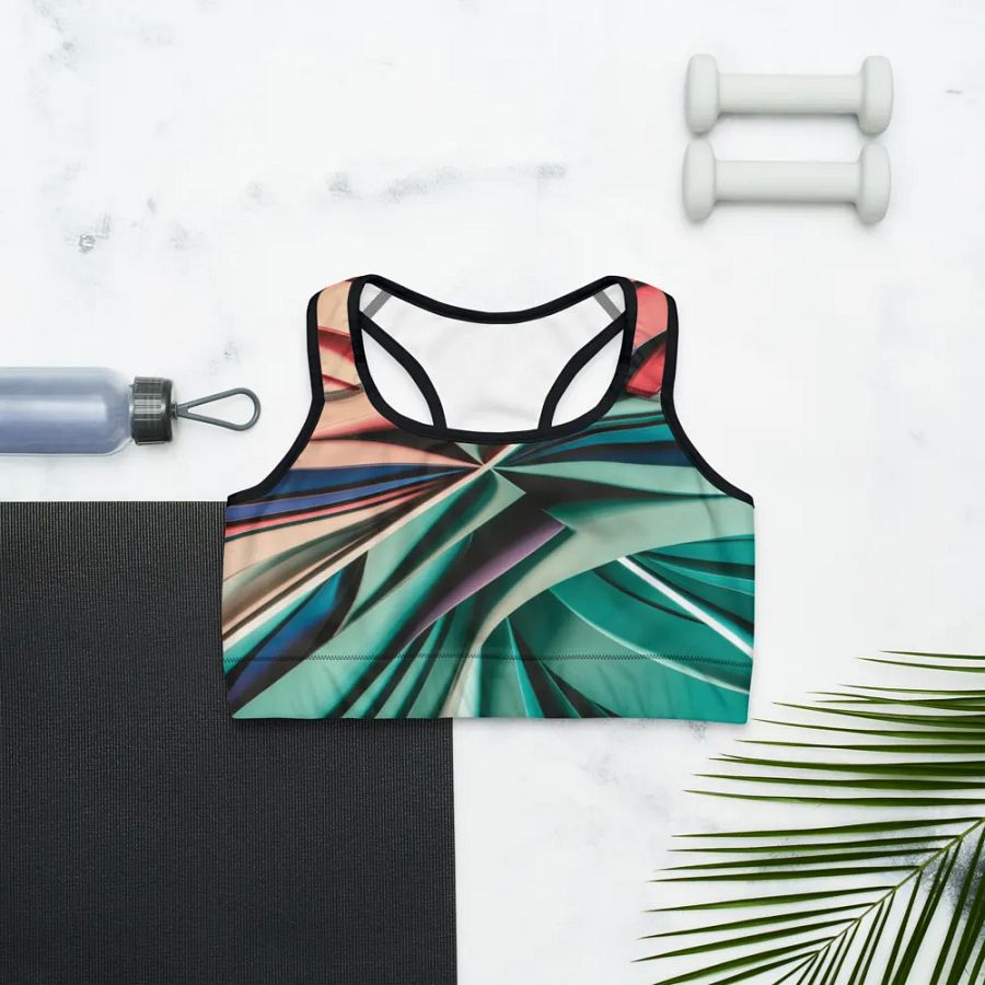TDS Music Sports Bra with Abstract Geometric Design product image (3)