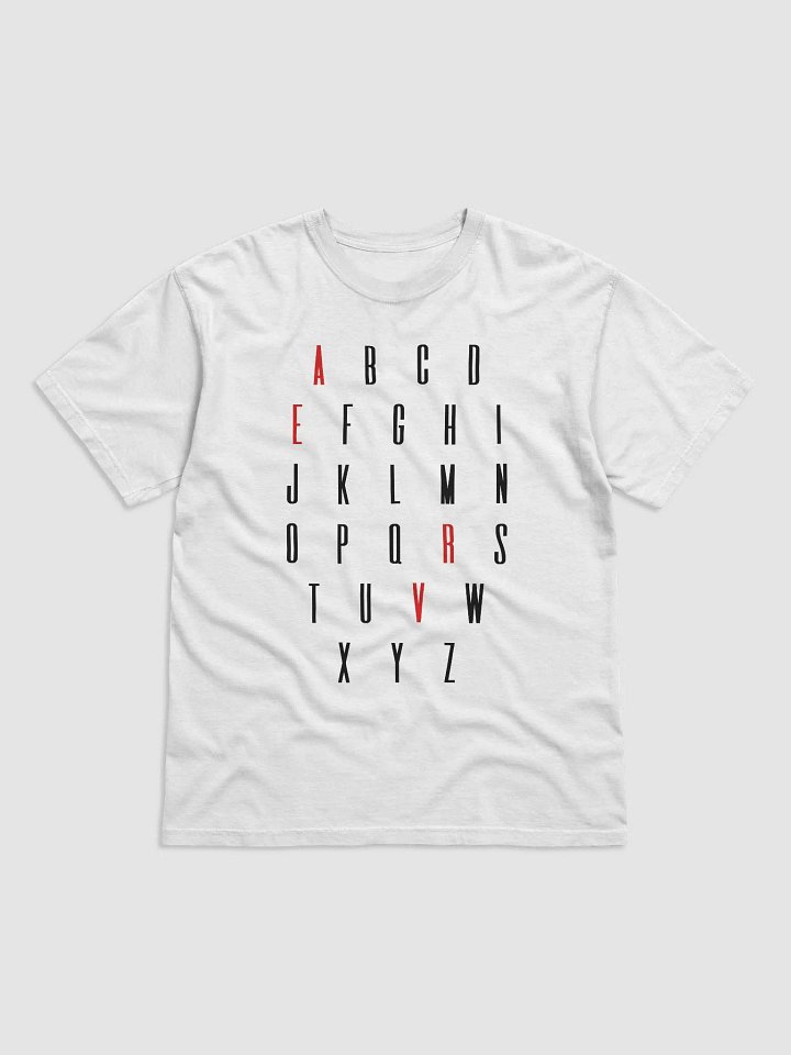 ALPHABET TEE WHITE + FREE SHIPPING product image (1)