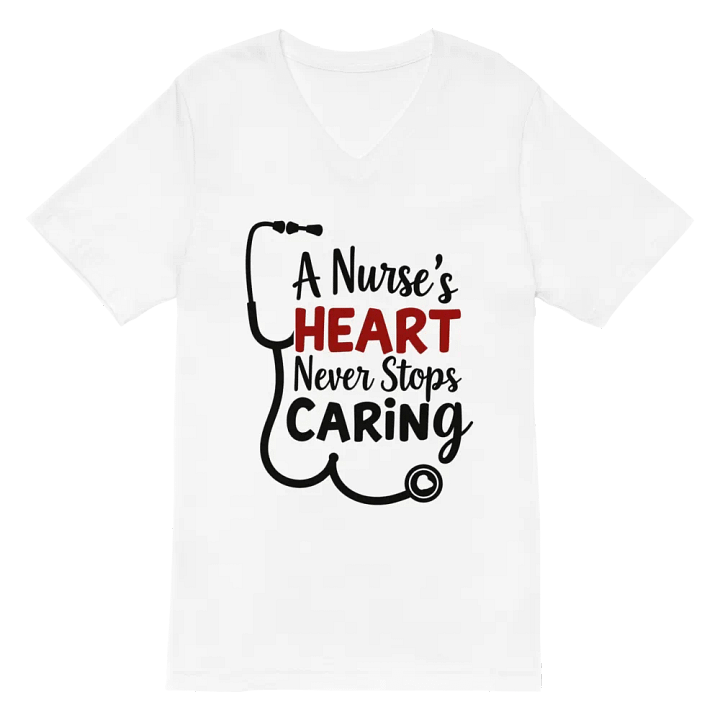 Nurse's Heart V-Neck Tee product image (2)