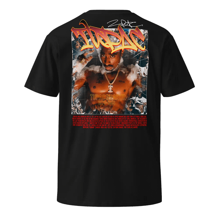 Tupac Tribute Gold Chain T-Shirt product image (6)