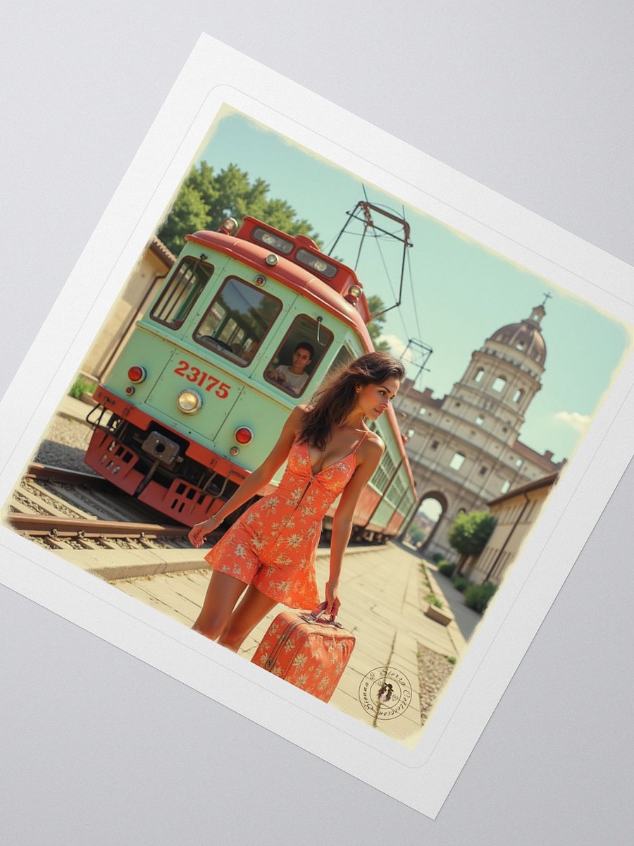 Elegant Escape Sticker – Vintage Railway Vibes product image (2)