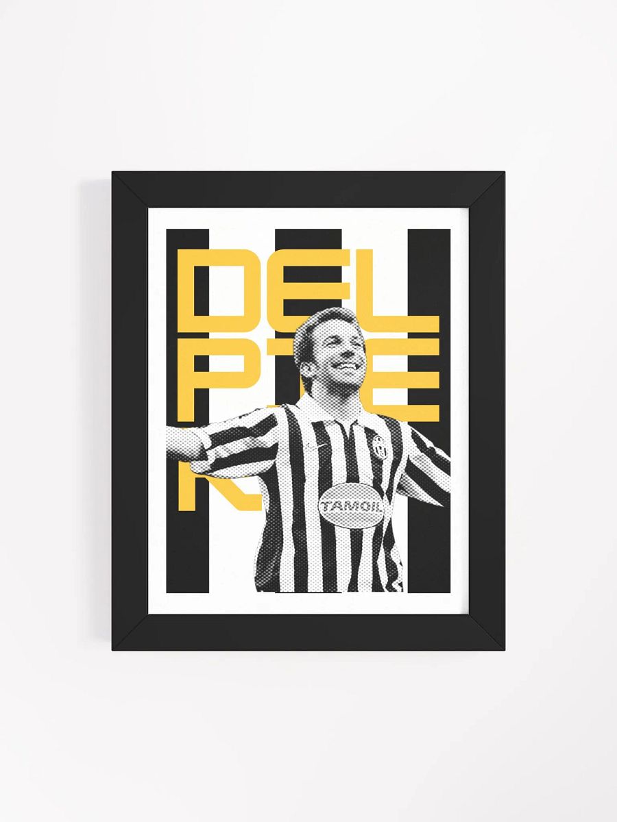 Alessandro Del Piero BW Juventus Name Art Framed Print product image (4)