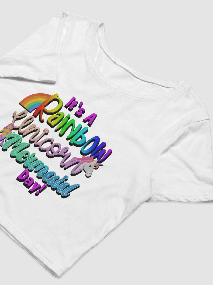 Rainbow Unicorn Mermaid Crop Tee product image (3)