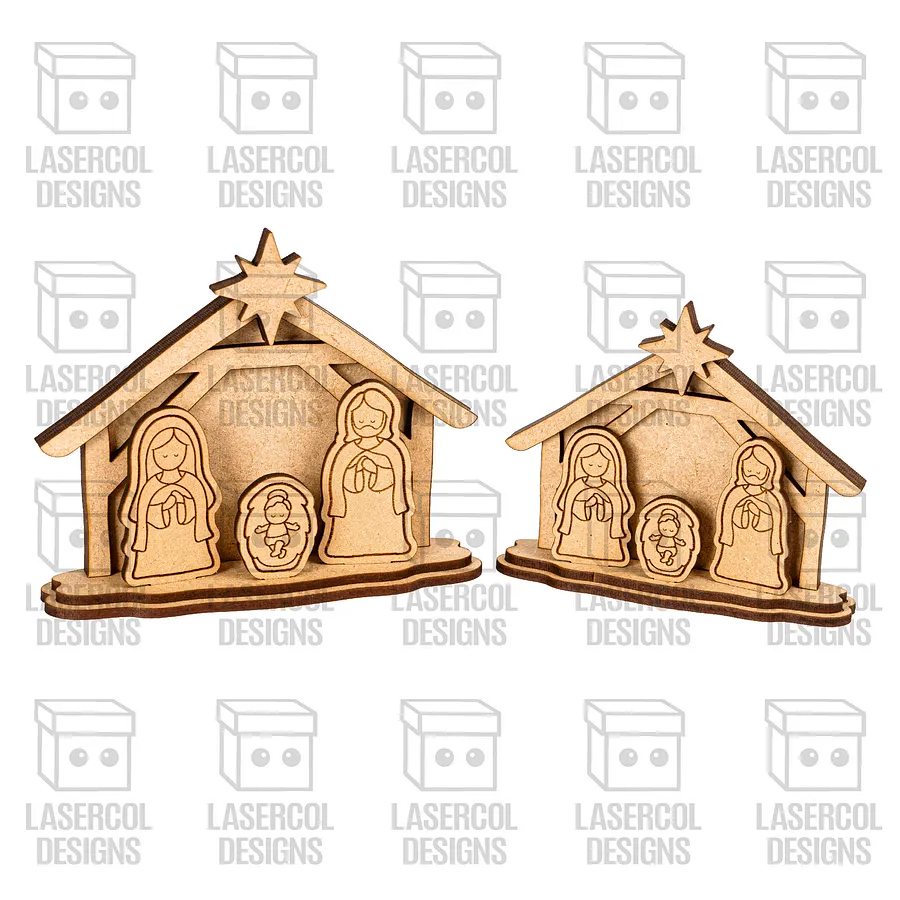 Small Nativity Scene Gift Set 3 - Christmas - Laser Cut Files product image (8)