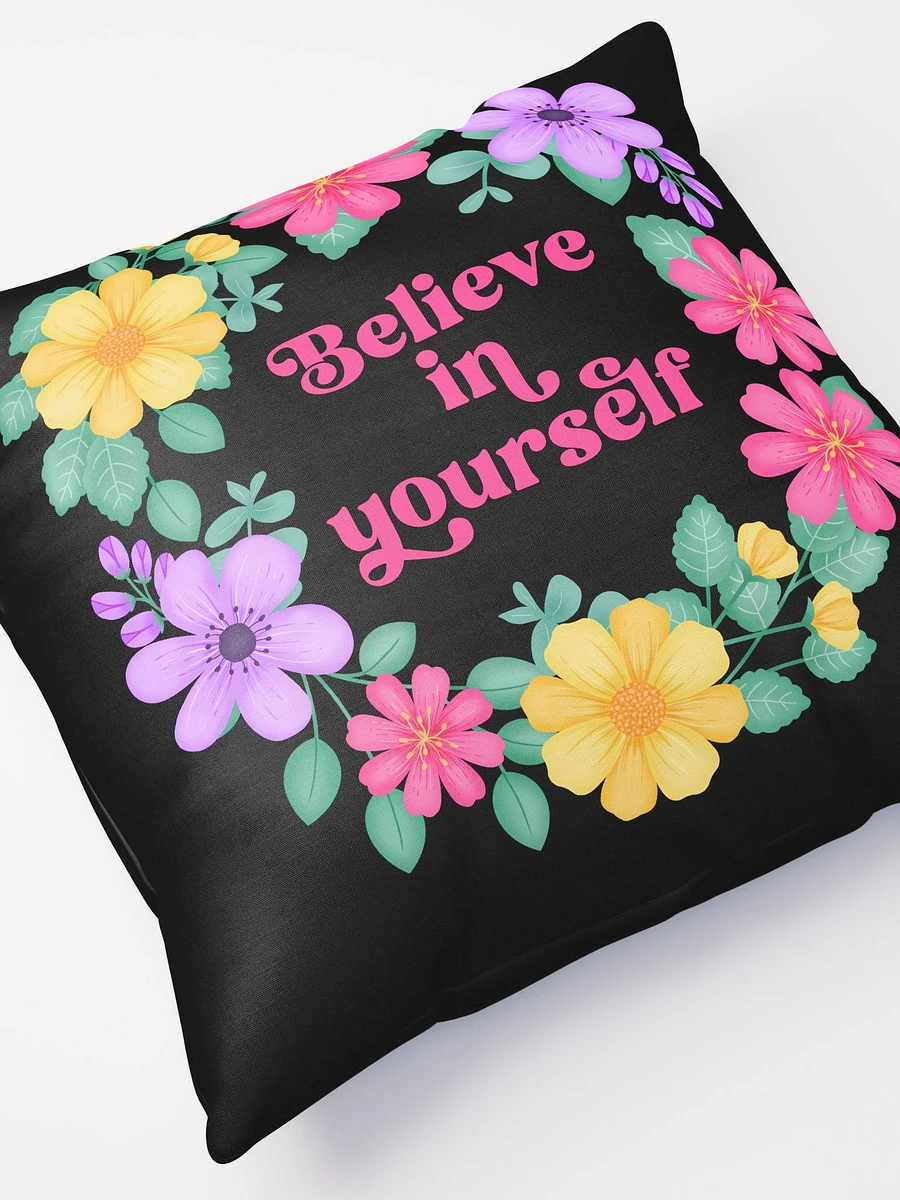 Believe in yourself - Motivational Pillow Black product image (5)
