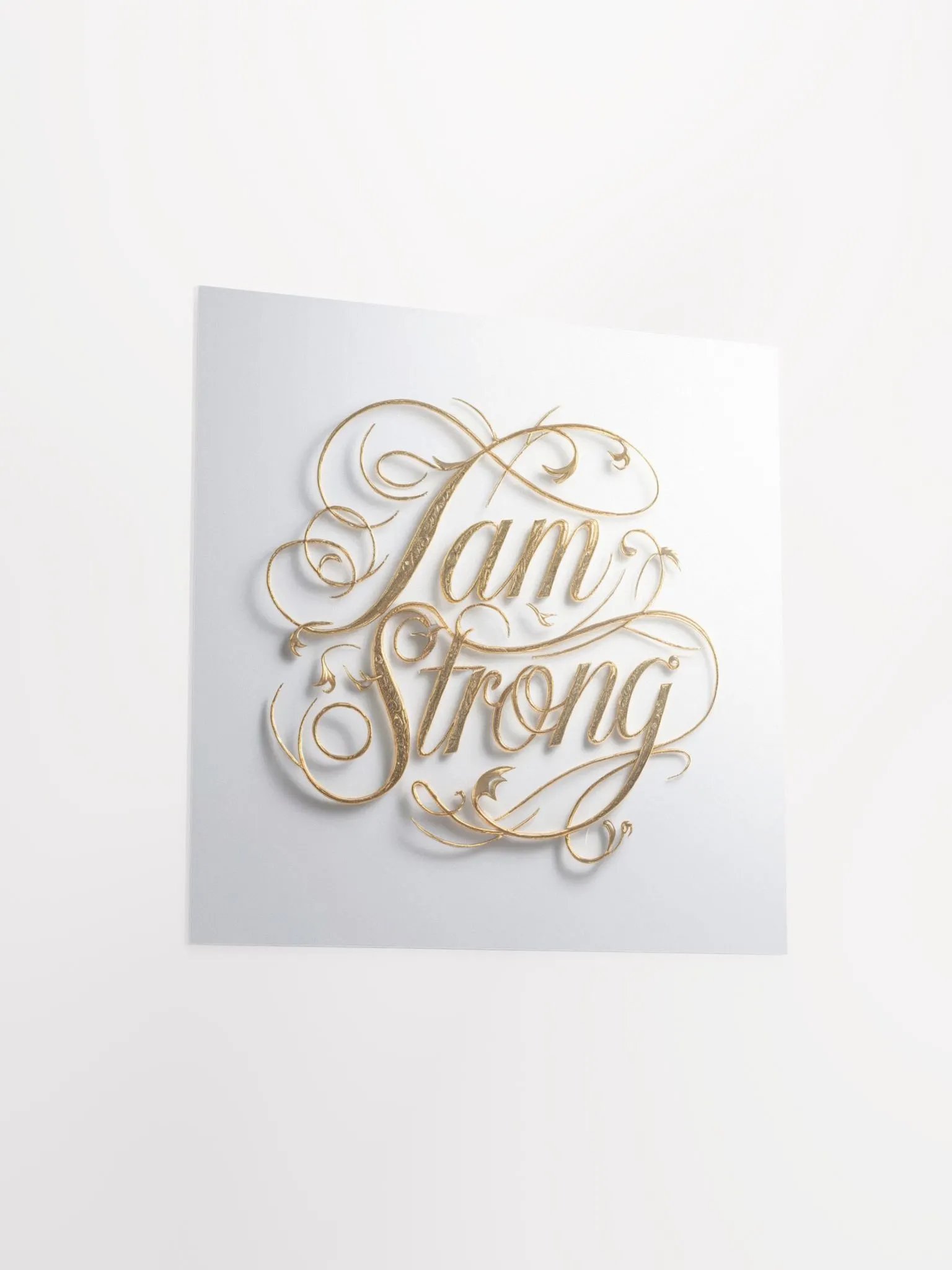 I Am Strong Self-Love Positive Affirmation, Inspirational Wall Art product image (4)