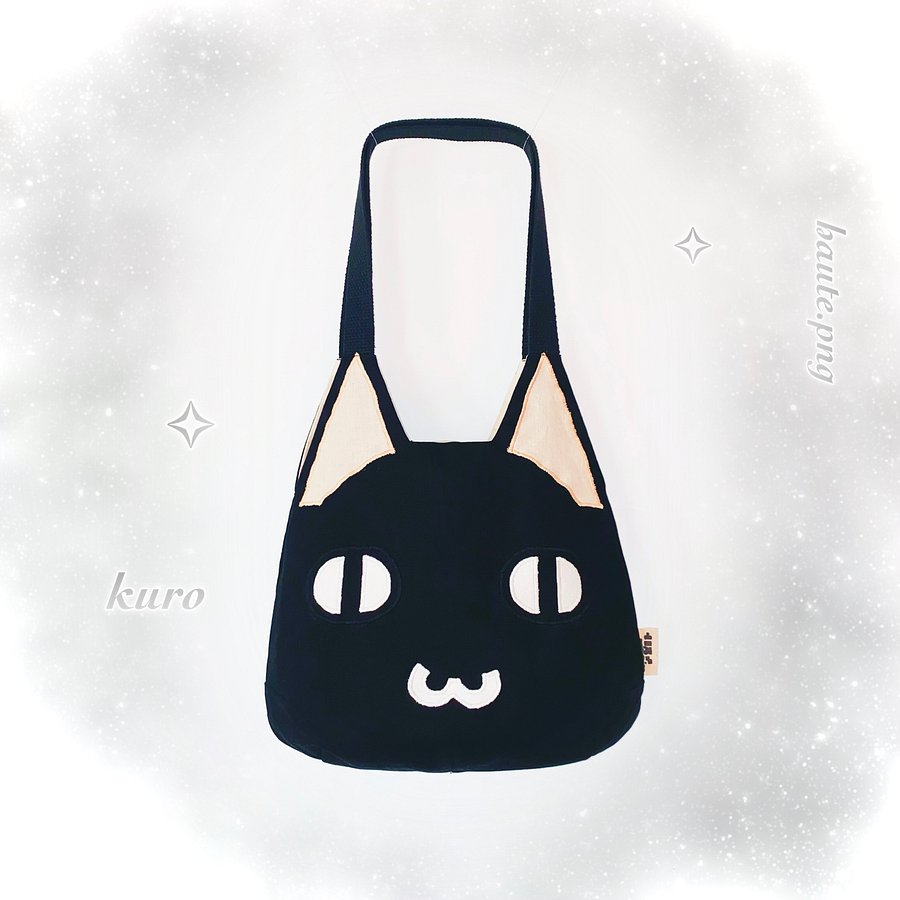 kuro tote bag (small :3) 𓈒⟡₊⋆ {preorder} product image (1)