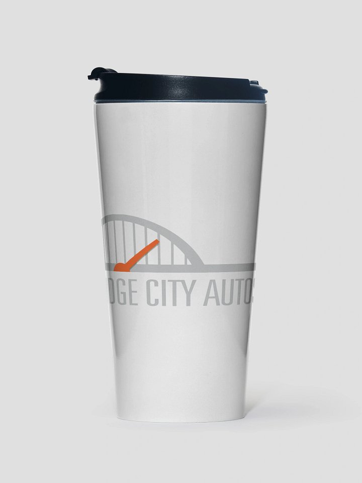 Stainless Steel travel mug BCA logo grey/orange product image (1)