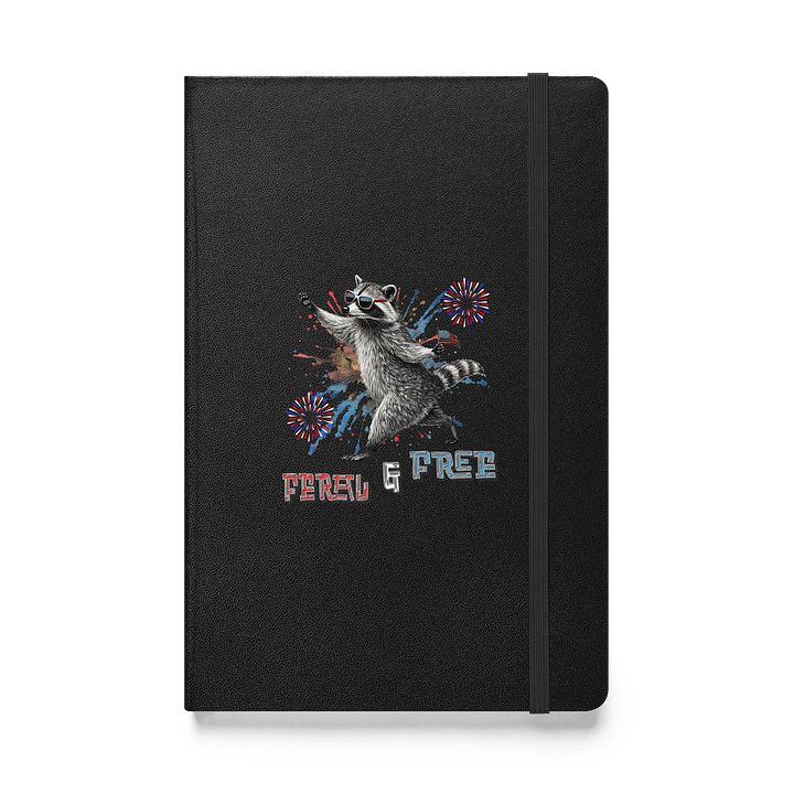 Feral And Free Patriotic Raccoon Hardcover Journal product image (1)