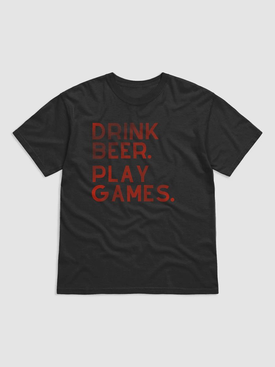 Drink Beer. Play Games. Tshirt (Red) product image (1)