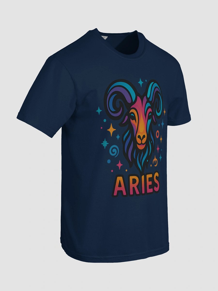 Aries Zodiac Sign T-Shirt – Bold & Fiery Psychedelic Horoscope Design 1 product image (8)