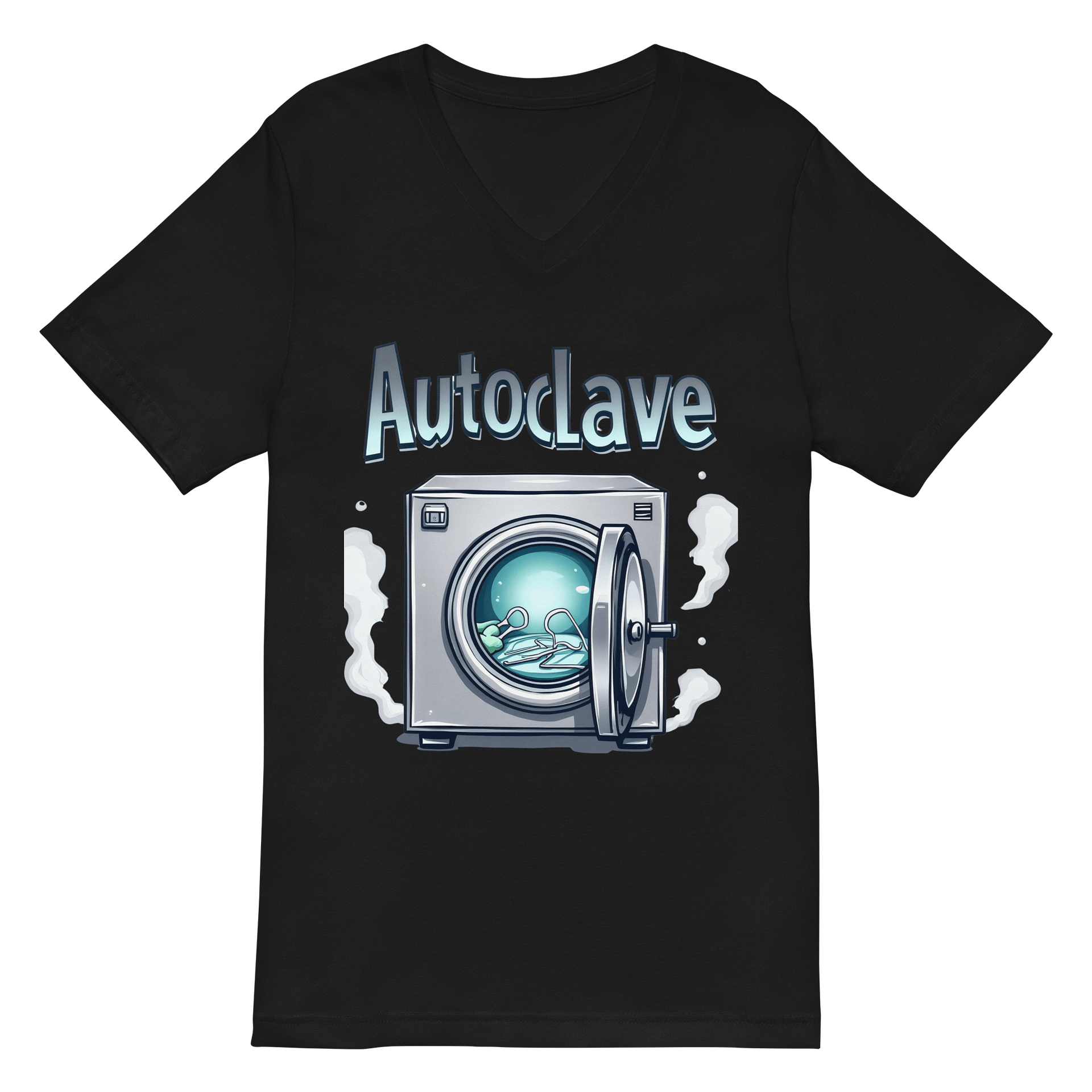 Sterilization Station Cartoon Autoclave V-Neck Tee product image (3)