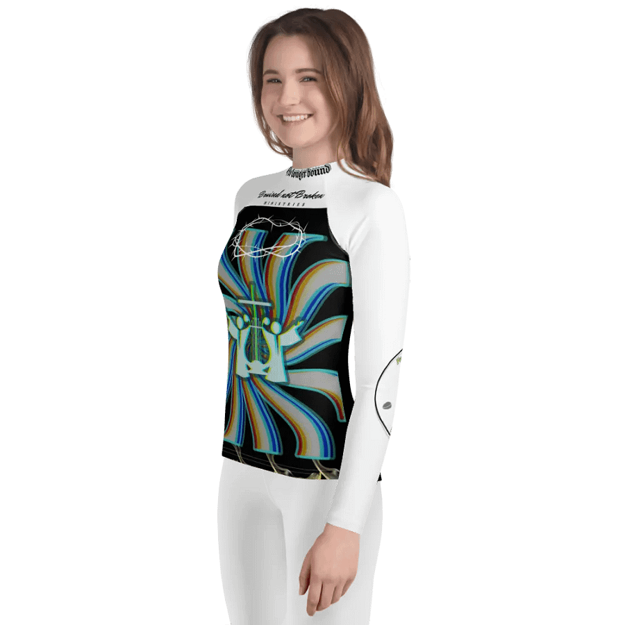 (Black in the back Fabric) Bigger Kids Rash Guard product image (4)