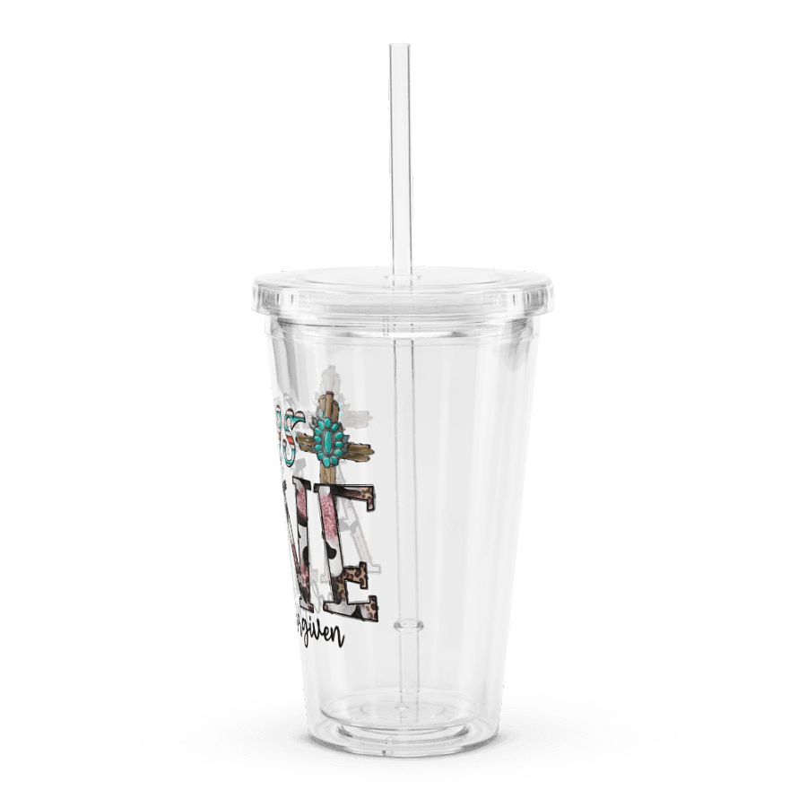 He Is Alive & I'm Forgiven - Double Wall Clear Plastic Tumbler product image (4)