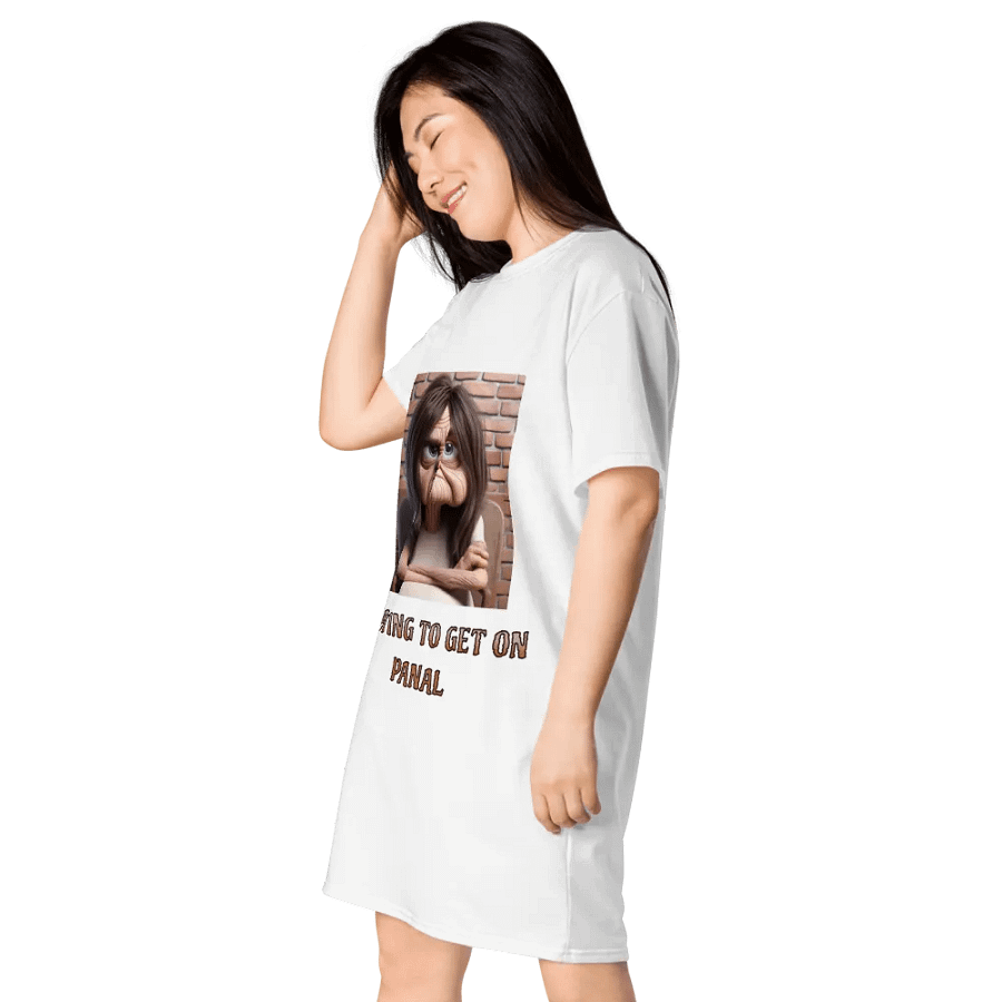 ''Dreamy, Waiting To Get On Panal'' All-Over Print T-Shirt Dress product image (5)