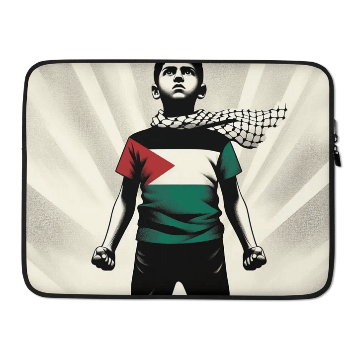 Freedom Fighter Laptop Sleeve | AI Design FREE PALESTINA product image (2)