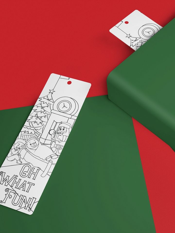 Printable Santa Claus Christmas Coloring Bookmarks for Children - 2