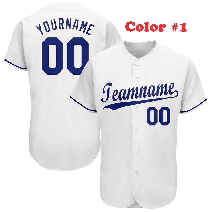 Authentic Baseball Jersey, Custom Baseball Jersey, Personalized Sport Jersey, All Color With No Lines product image (4)