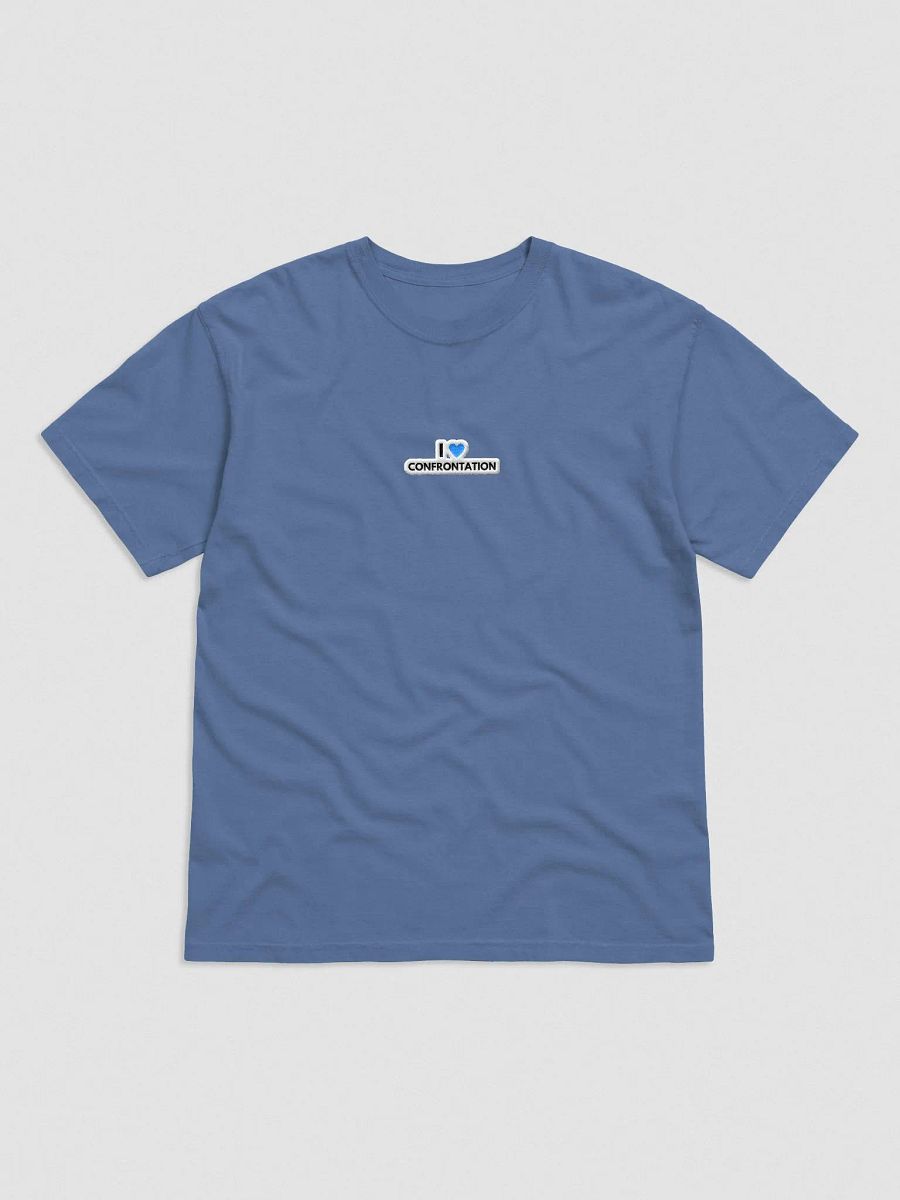 I <3 Confrontation embroidered garment-dyed tee (light blue bubble design) product image (1)