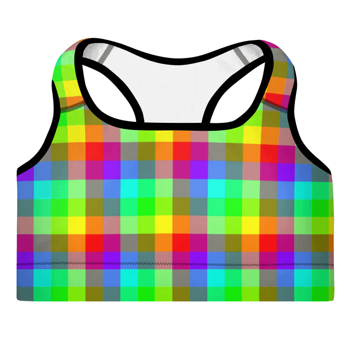 Rainbow Checker Sports Bra product image (1)