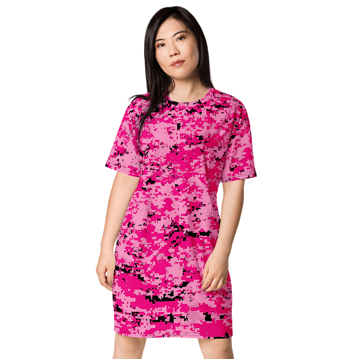 Street Chic Oversized Pink T-Shirt Dress product image (1)