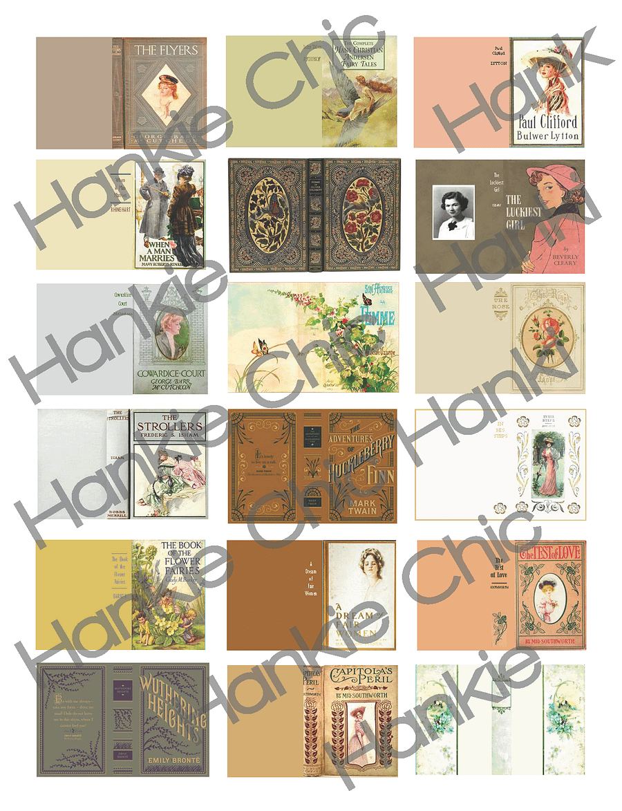1:6 scale printable PDF books for 12
