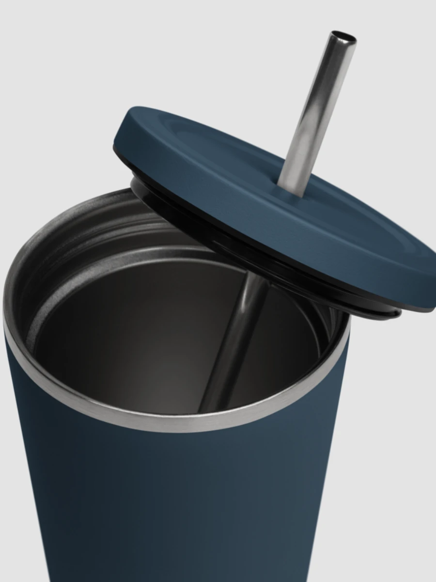 Insulated Tumbler with Straw - Navy product image (5)
