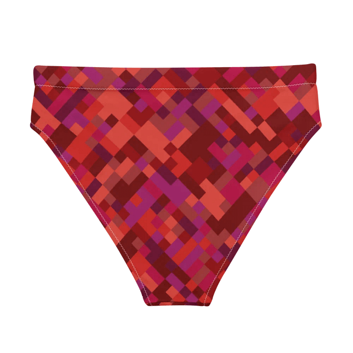 Colorful Mosaic Pattern Design High Waisted Bikini Bottom - v3 product image (1)