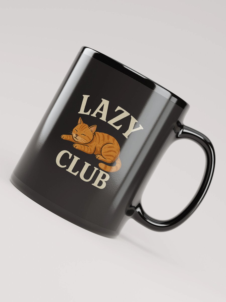 Lazy Club Black Glossy Mug product image (8)