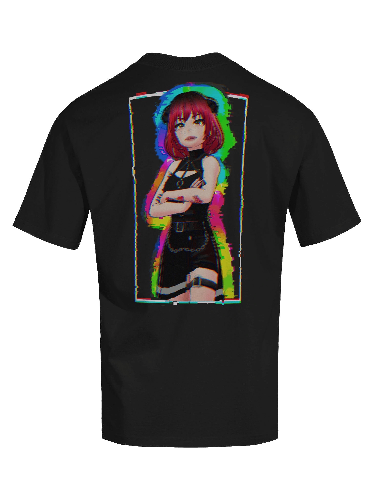 Classic RAENBOU Glitch Noir Oversized Tee product image (8)