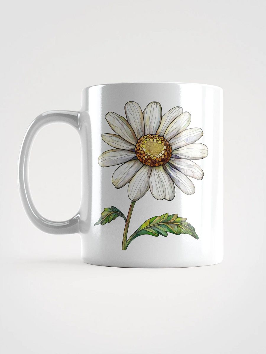 Stained Glass Daisy White Glossy Mug product image (16)
