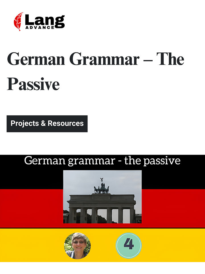 German Grammar – The Passive (Projects & Resources) product image (1)