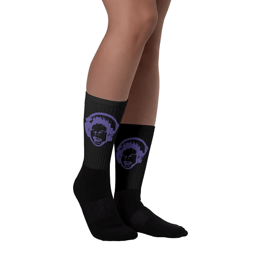 Screaming Baby Socks (Purple print) product image (3)
