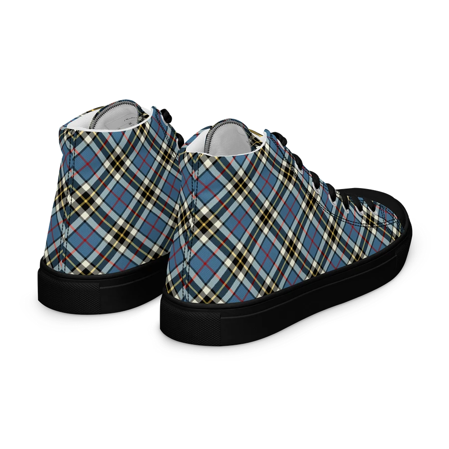 Thompson Blue Tartan Men's High Top Shoes product image (10)