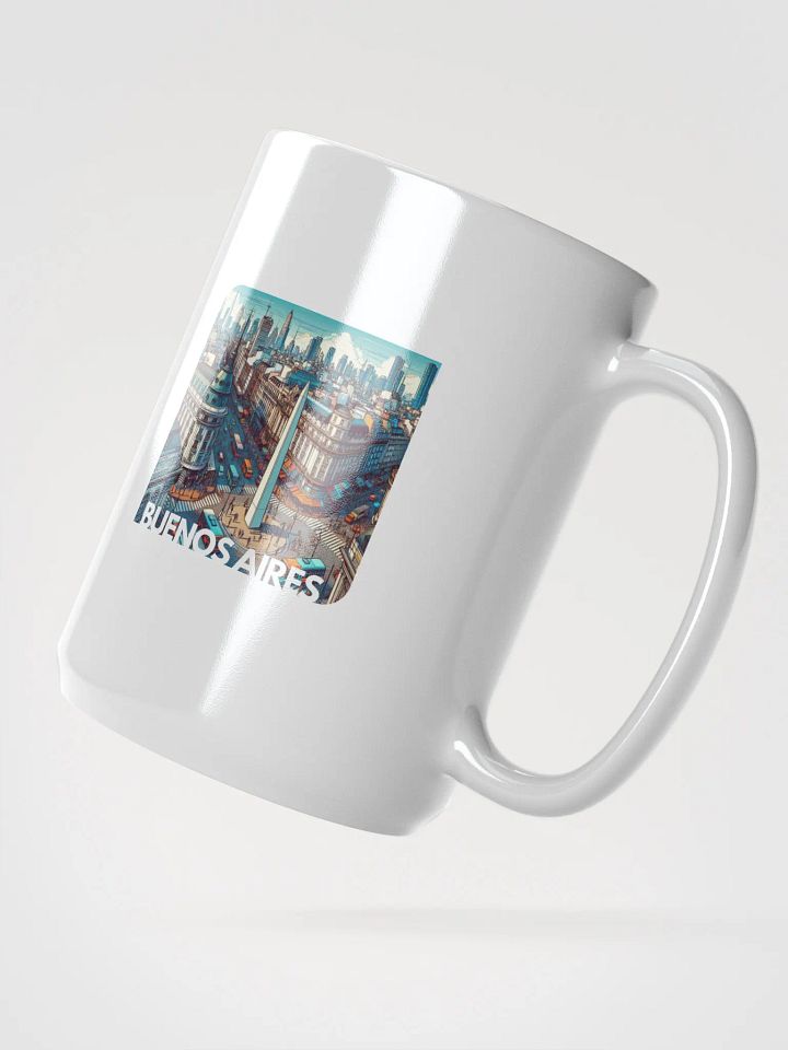 White Glossy Mug | AI Design Buenos Aires city product image (2)
