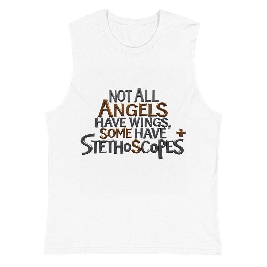 Stethoscope, Angel wings, medical Muscle Tank product image (2)