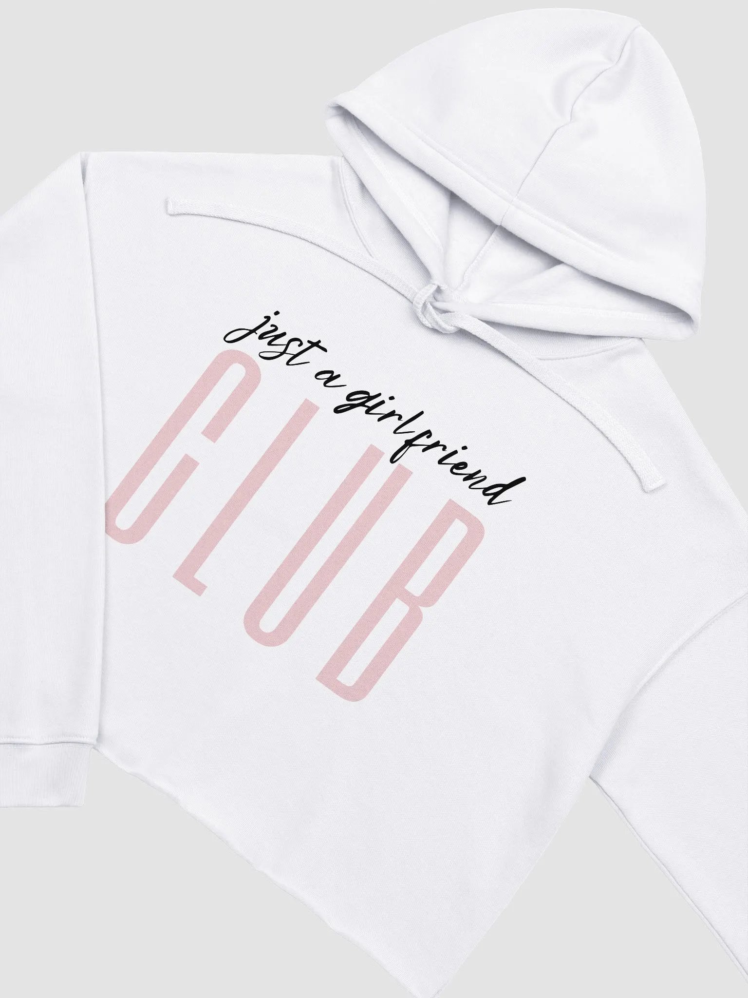 "Just a Girlfriend" CLUB Pink Hued Crop Hoodie (1 Color) product image (3)